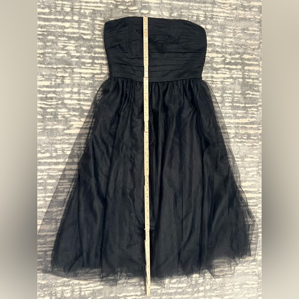 J. Crew Black Strapless Tulle Midi Dress, size 10, NWT